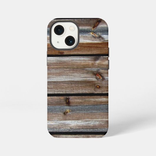 Etui iPhone 13 Mini Texture de bois Photo Cool Unique (Verso)