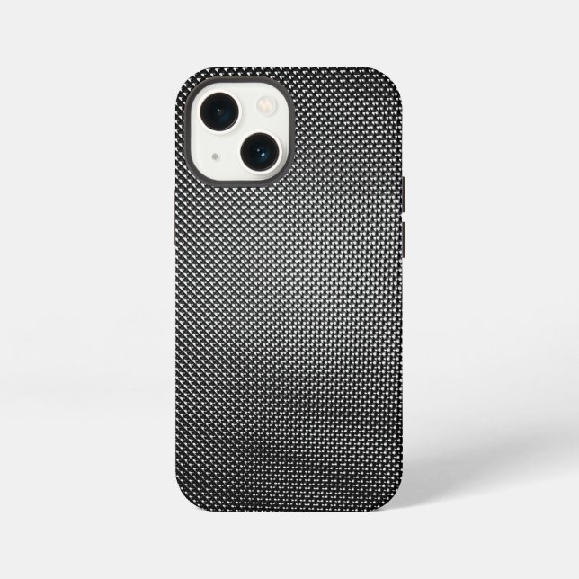 Etui iPhone 13 Mini Texture de grille abstraite (Verso)