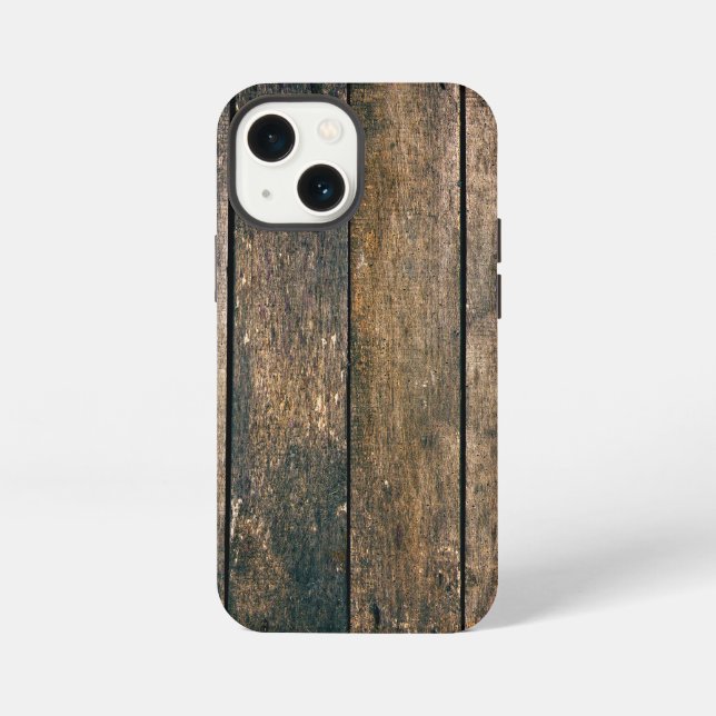 Etui iPhone 13 Mini Texture en bois (Verso)