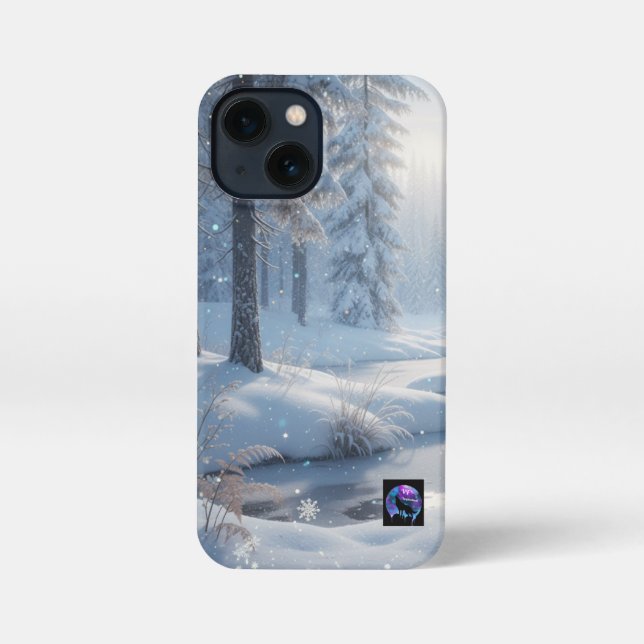 Etui iPhone 13 Mini Winter Wonderland Lake (Verso)