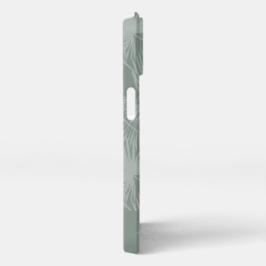 Etui iPhone 13 Mist Green Tropical Botanical Palm Feuille Motif (Côté droit)