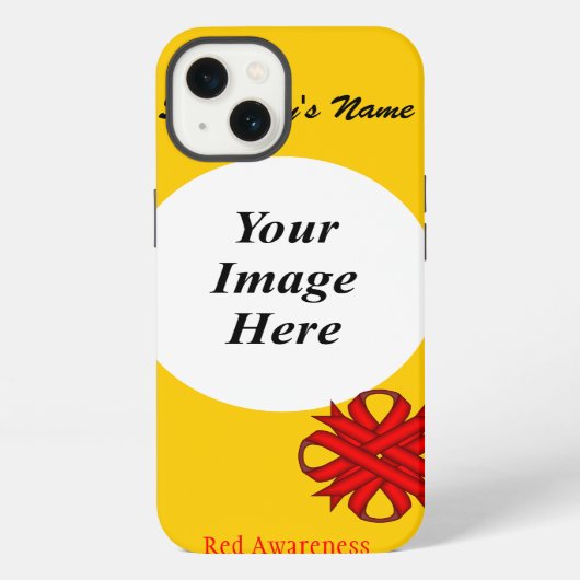 Etui iPhone 13 Modèle de ruban trèfle rouge par Kenneth Yoncich (Verso)