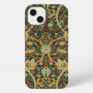 Etui iPhone 13 Modèle de tapisserie forestière de William Morris