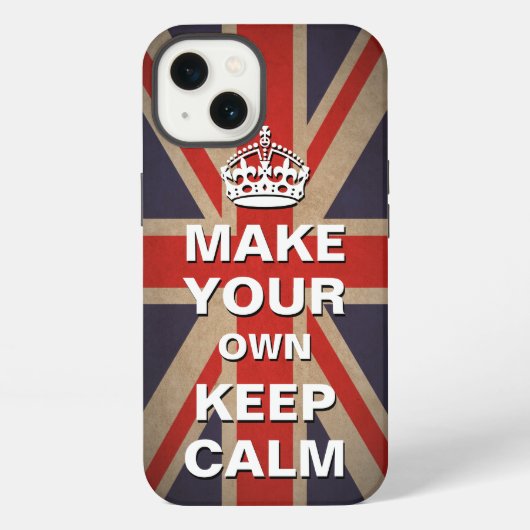 Etui iPhone 13 Modèle Keep Calm - Coque iPhone Union Jack (Verso)