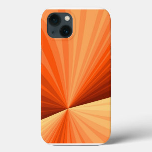 Etui iPhone 13 Moderne Abstrait Orange Rouge Vanille Graphique Fr