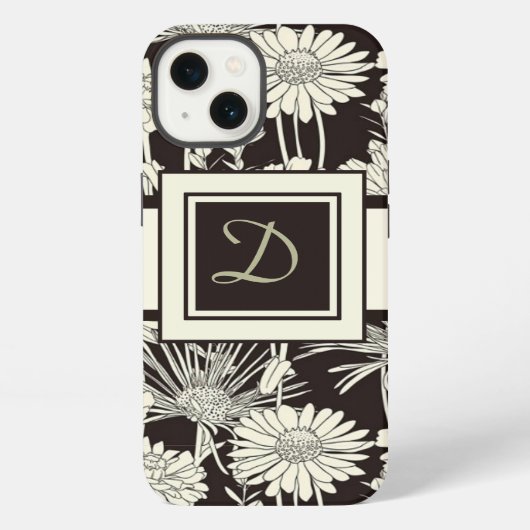 Etui iPhone 13 Moderne Monogramme coques ipad floraux (Verso)