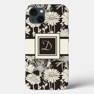 Etui iPhone 13 Moderne Monogramme coques ipad floraux