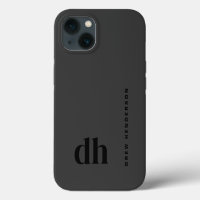 Moderne Monogramme Noir Minimaliste