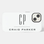 Etui iPhone 13 Moderne Monogramme Professionnel Plain Simple Mini (Verso Horizontal)