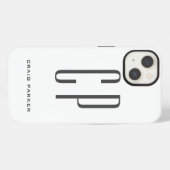 Etui iPhone 13 Moderne Monogramme Professionnel Plain Simple Mini (Verso Horizontal)