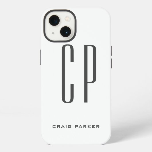 Etui iPhone 13 Moderne Monogramme Professionnel Plain Simple Mini (Verso)