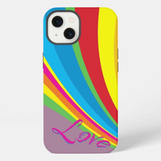 Etui iPhone 13 Mois de la fierté - Amour arc-en-ciel (Verso)