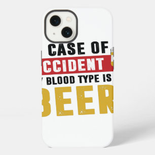 Etui iPhone 13 Mon groupe sanguin est la bière