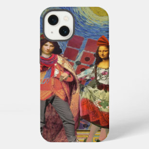 Etui iPhone 13 Mona Lisa Romantique Drôle Coloré Travail d'art