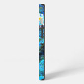 Etui iPhone 13 Monet - Lys d'eau (bleu) (Côté gauche)
