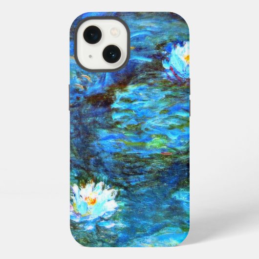 Etui iPhone 13 Monet - Lys d'eau (bleu) (Verso)