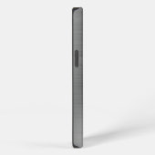 Etui iPhone 13 Monogram Argent Gris Métal Brossé (Côté droit)