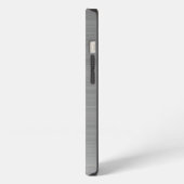Etui iPhone 13 Monogram Argent Gris Métal Brossé (Côté gauche)