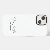 Etui iPhone 13 Monogram neutre | Minimalist stylish (Verso Horizontal)