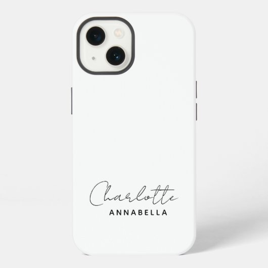 Etui iPhone 13 Monogram neutre | Minimalist stylish (Verso)