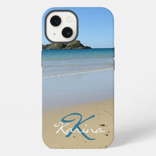 Etui iPhone 13 Monogram Ocean Beach Coque-Mate iPhone 13 Coque (Verso)