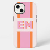 Etui iPhone 13 Monogram Retro Bold Rose oran (Verso)