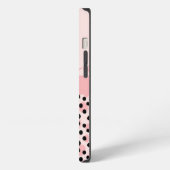 Etui iPhone 13 Monogram Rose Imprimé Léopard Guépard Tendance (Côté gauche)
