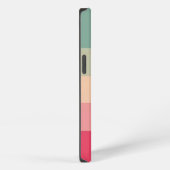 Etui iPhone 13 Monogram vert - Rayure horizontale bloc de couleur (Côté droit)