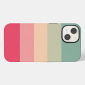 Etui iPhone 13 Monogram vert - Rayure horizontale bloc de couleur (Verso Horizontal)