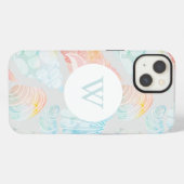 Etui iPhone 13 Monogramme aquarelle Shell (Verso Horizontal)