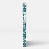 Etui iPhone 13 Monogramme bleu vert initial Motif océanique (Côté gauche)