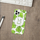Etui iPhone 13 Monogramme botanique de palmiers tropicaux Personn