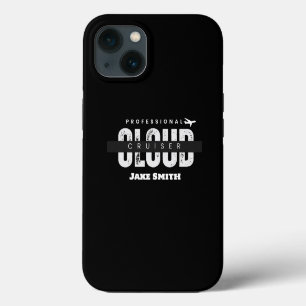 Etui iPhone 13 Monogrammé, Croiseur de Nuages, Volant, Aviation,