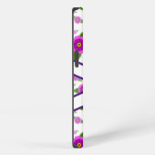 Etui iPhone 13 monogramme customisé à la floraison violette (Côté droit)