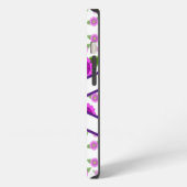 Etui iPhone 13 monogramme customisé à la floraison violette (Côté gauche)