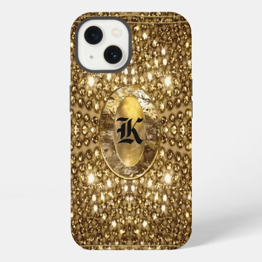 Etui iPhone 13 Monogramme de Digloos Gleem dur (Verso)