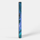 Etui iPhone 13 Monogramme de géode d'agate sarcelle foncée (Côté droit)