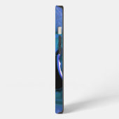 Etui iPhone 13 Monogramme de géode d'agate sarcelle foncée (Côté gauche)