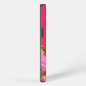 Etui iPhone 13 Monogramme de géode rose et or (Côté droit)