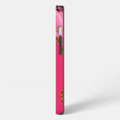 Etui iPhone 13 Monogramme de géode rose et or (Côté gauche)