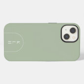 Etui iPhone 13 Monogramme de la taille moderne (Verso Horizontal)
