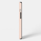 Etui iPhone 13 Monogramme de points élégants rose et or (Côté gauche)