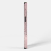 Etui iPhone 13 Monogramme de script en or rose (Côté droit)