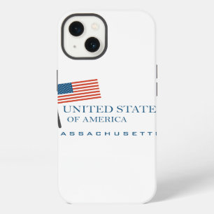 Etui iPhone 13 Monogramme. Drapeau américain de la bannière des é