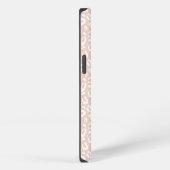 Etui iPhone 13 Monogramme Empreinte de léopard rose chic (Côté droit)