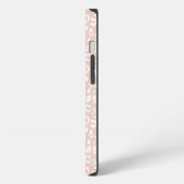 Etui iPhone 13 Monogramme Empreinte de léopard rose chic (Côté gauche)