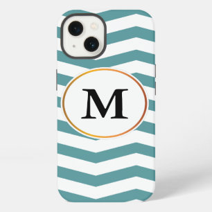 Etui iPhone 13 monogramme et chevron