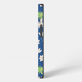 Etui iPhone 13 Monogramme floral bleu mousseux (Côté gauche)