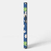 Etui iPhone 13 Monogramme floral Ditsy bleu (Côté gauche)
