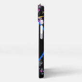 Etui iPhone 13 Monogramme floral élégant (Côté gauche)